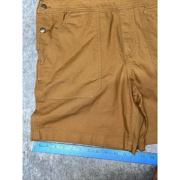 Carhartt Womens Rugged‎ Flex Relaxed Fit Canvas Shortall Brown Sz Large(55-3) - Picture 6 of 7